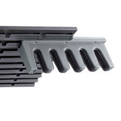 Supporti Ganci per Attrezzi da Giardino | 9,8x31x7 cm | Grigio | in Plastica